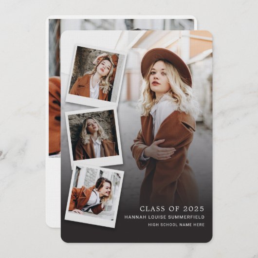 Afstuderen 2025 Multi Photo Aankondiging (Voorkant / Achterkant)