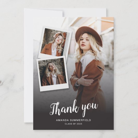 Afstuderen 2025 Multi Photo Script Afstudeerder Pa Bedankkaart (Voorkant)
