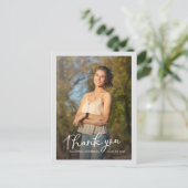 Afstuderen 2025 Multi Photo Script Bedankt Briefkaart (Staand voorkant)