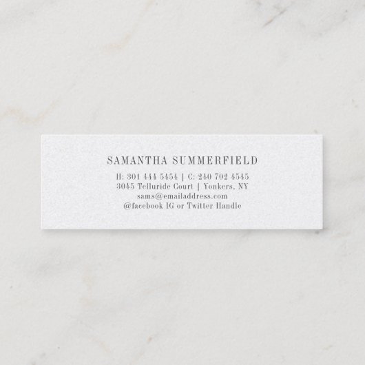 Afstuderen 2025 Naam Modern Script Contactkaartje (Achterkant)