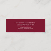 Afstuderen 2025 Naam Script Bourgogne Contactkaartje (Achterkant)