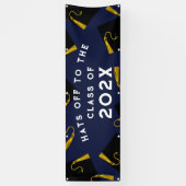 Afstuderen 2025 Navy Blauwe Banner (Verticaal)