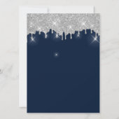 Afstuderen 2025 Navy Blue Afstudeerder Party Kaart (Achterkant)