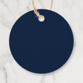 Afstuderen 2025 Navy Blue Script Custom Bedankjes Labels (Achterkant)