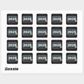 Afstuderen 2025 Neon Sign On Brick Vierkante Sticker (Vel)