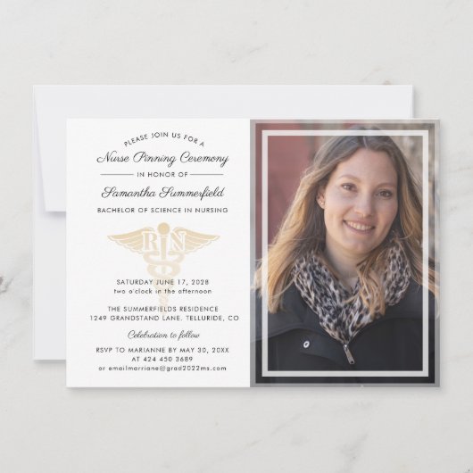 Afstuderen 2025 Nurse Pinning Ceremony Foto Kaart (Voorkant)