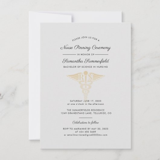 Afstuderen 2025 Nurse Pinning Ceremony Kaart (Voorkant)