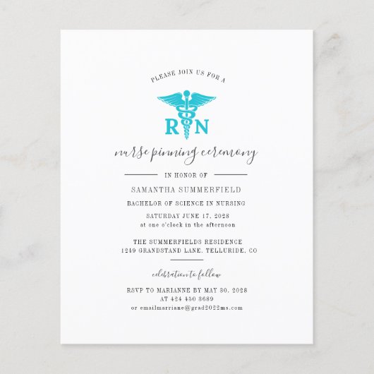 Afstuderen 2025 Nurse Pinning Party Invitation (Voorkant)