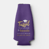Afstuderen 2025 Paarse Afstudeerder Partij Swag Flesjeskoeler (Voorkant)