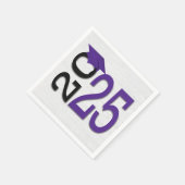 Afstuderen 2025 Paarse en zwarte op hout Servet (Hoek)