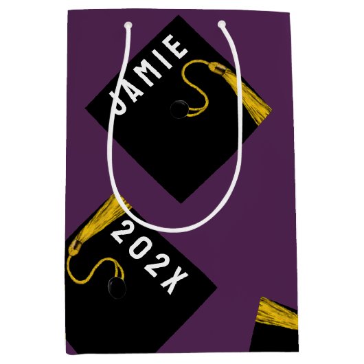 Afstuderen 2025 Paarse Medium Cadeauzakje (Voorkant)