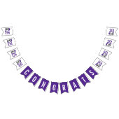 Afstuderen 2025 Paarse Pet op zwart Vlaggetjes (Alle)