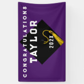 Afstuderen 2025 Paarse Spandoek (Verticaal)