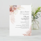 Afstuderen 2025 Pampas Grass Afstudeerder Party Kaart (Staand voorkant)