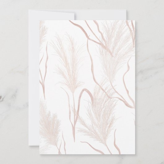 Afstuderen 2025 Pampas Grass Afstudeerder Party Kaart (Achterkant)