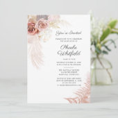 Afstuderen 2025 Pampas Grass Afstudeerder Party Kaart (Staand voorkant)