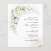 Afstuderen 2025 Pampas Grass Fotouitnodiging (Voorkant)