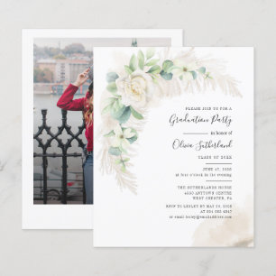 Afstuderen 2025 Pampas Grass Fotouitnodiging