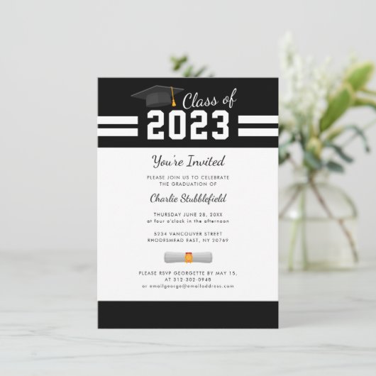 Afstuderen 2025 Partij voor het Moderne Afstudeerd Kaart (Staand voorkant)