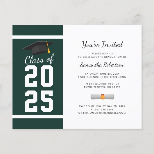 Afstuderen 2025 Party Afstudeerder Uitnodiging (Voorkant)