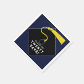 Afstuderen 2025 Party Navy Blauw Servet (Hoek)