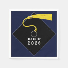 Afstuderen 2025 Party Navy Blauw Servet