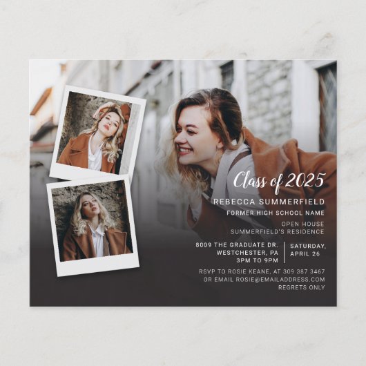 Afstuderen 2025 Party Open Huis Fotouitnodiging (Voorkant)
