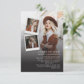 Afstuderen 2025 Photo Collage Afstudeerder Party Kaart (Staand voorkant)