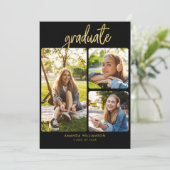 Afstuderen 2025 Photo Collage Afstudeerder Party Kaart (Staand voorkant)
