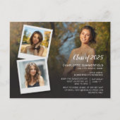 Afstuderen 2025 Photo Collage Afstudeerder Party Uitnodiging Briefkaart (Voorkant)