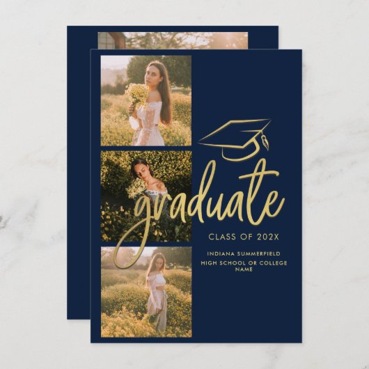 Afstuderen 2025 Photo Collage Script Aankondiging (Voorkant / Achterkant)