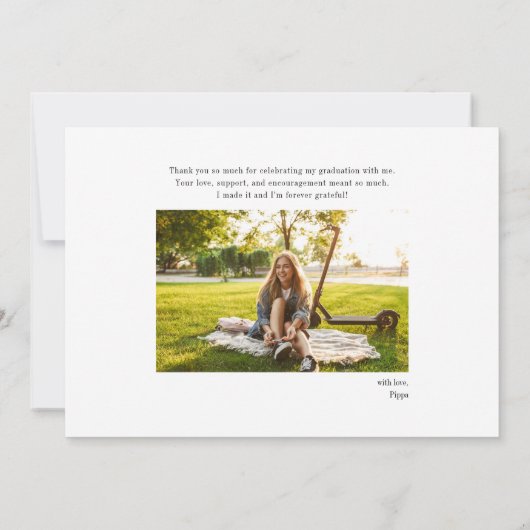 Afstuderen 2025 Photo Collage Script Afstuderen Bedankkaart (Achterkant)