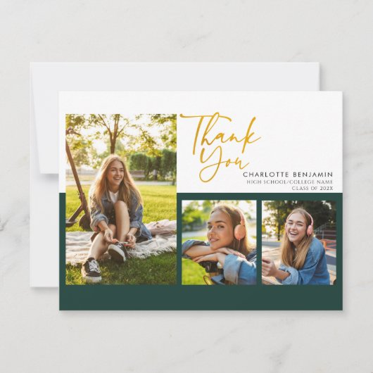Afstuderen 2025 Photo Collage Script Afstuderen Bedankkaart (Voorkant)