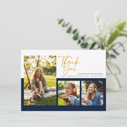 Afstuderen 2025 Photo Collage Script Bedankkaart (Staand voorkant)