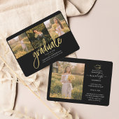 Afstuderen 2025 Photo Collage Zwart Script Afstude Aankondiging