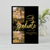 Afstuderen 2025 Photo Gold Foil Aankondiging (Staand Voorkant)
