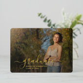 Afstuderen 2025 Photo Gold Foil Aankondiging (Staand Voorkant)
