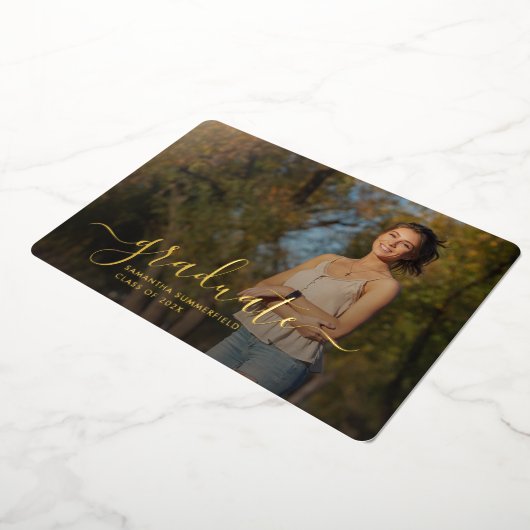 Afstuderen 2025 Photo Gold Foil Aankondiging (Gedraaid)