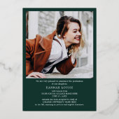 Afstuderen 2025 Photo Gold Foil Afstudeerder Aanko Folie Uitnodiging (Achterkant)