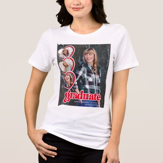 Afstuderen 2025 Photo Hearts Tri-Blend Shirt (Voorkant)