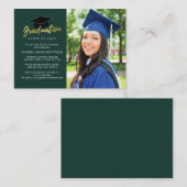 Afstuderen 2025 Photo Mini Party Uitnodiging Informatiekaartje (Voorkant / Achterkant)