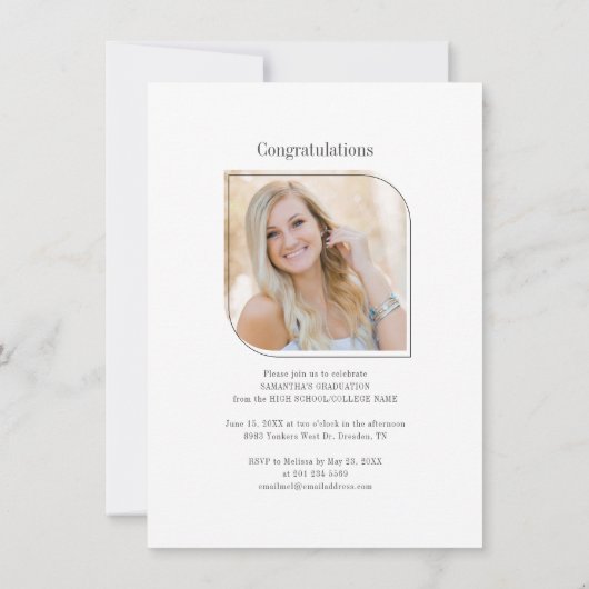 Afstuderen 2025 Photo Script Afstudeerder Party Kaart (Achterkant)