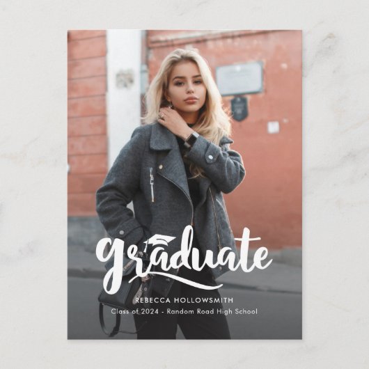 Afstuderen 2025 Photo Script-Afstuderen Aankondigingskaart (Voorkant)