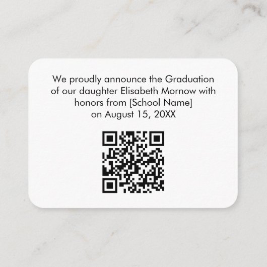 Afstuderen 2025 QR Code Aankondiging Kaart - 3 Fot (Achterkant)