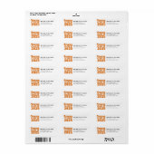 Afstuderen 2025 Retouradreslabels Etiket (Full Sheet)