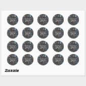 Afstuderen 2025 ronde sublimatie sticker (Vel)