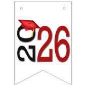 Afstuderen 2025 Rood en Zwart Vlaggetjes (Eerste vlag)