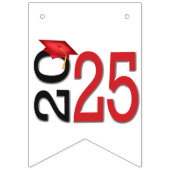 Afstuderen 2025 Rood en Zwart Vlaggetjes (Derde vlag)