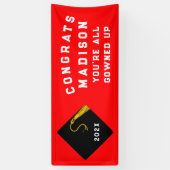 Afstuderen 2025 Rood Spandoek (Verticaal)