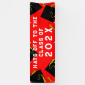 Afstuderen 2025 Rood Spandoek (Verticaal)